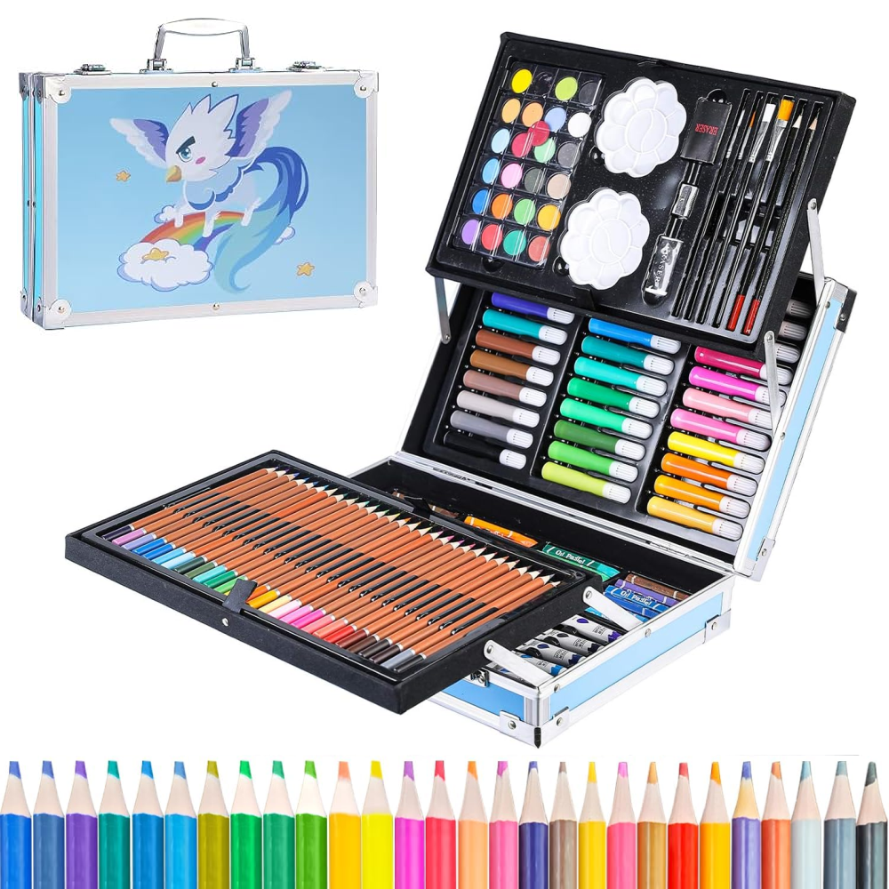 Set de Arte Profesional de 145 Piezas para Niños Maletín